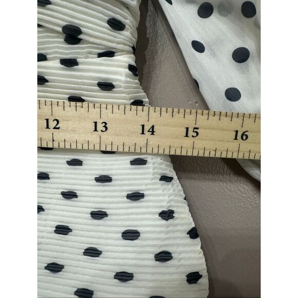 NWT Zimmermann Cream & Black Polka Dot Pleated Swwetheart Mini Dress Women's 0 - Picture 11 of 13